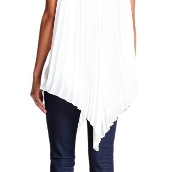 Max Studio Accordian Pleated Top Blouse Small - Picture 3 of 11